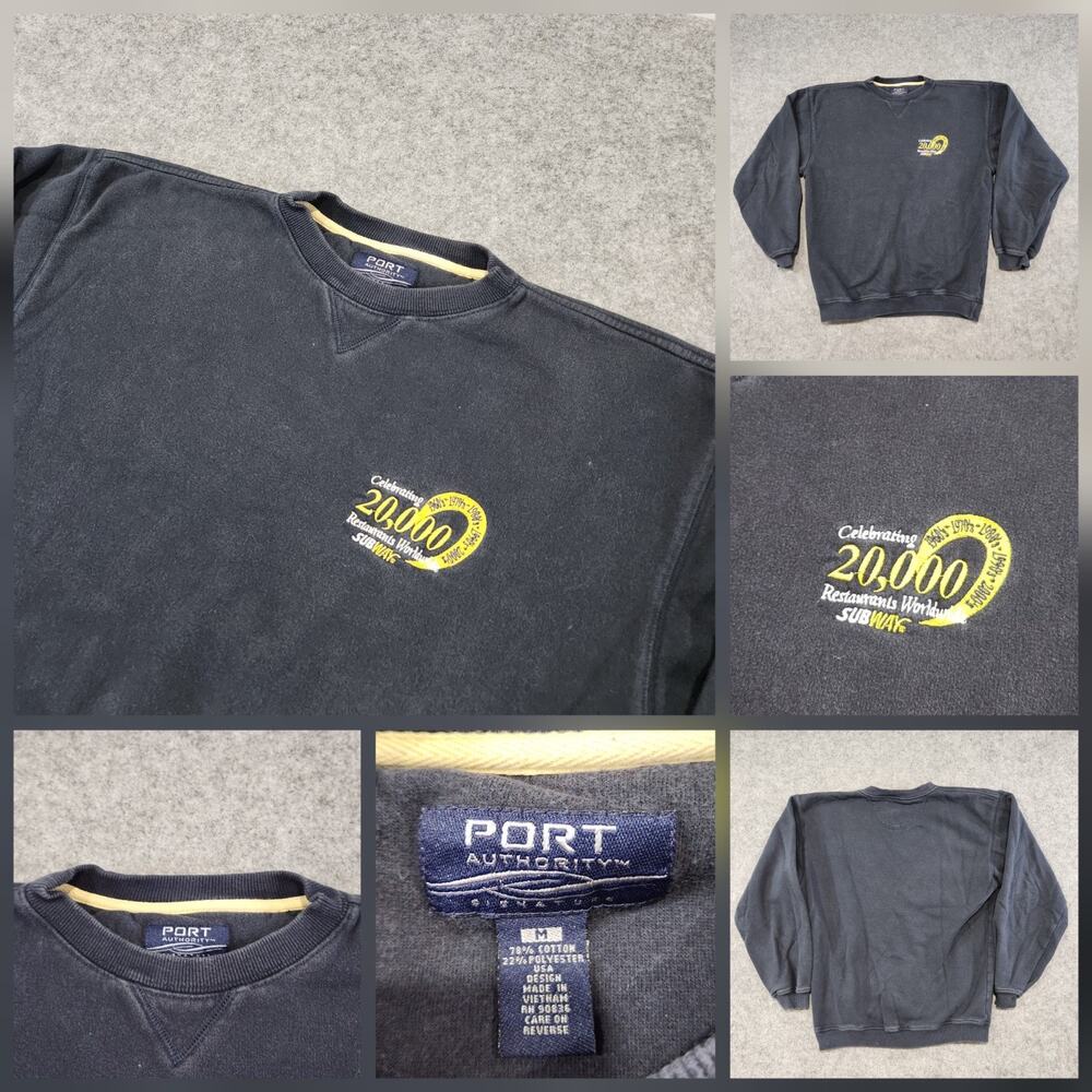 VTG Y2K Subway Sandwich Restaurant 20,000 Stores Mens Medium Crewneck Sweatshirt